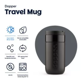 Dopper útibögre, 300 ml (15cm, d:7cm, fekete)