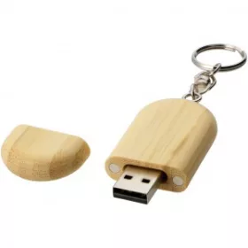 Oval fa pendrive (raktári) (4GB / 28 x 62, fa)