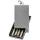 Mini Rotate fém pendrive (raktári) (4GB / 34 x 12 mm, ezüst)