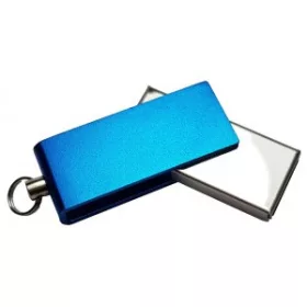 Mini Rotate fém pendrive (raktári) (4GB / 26x8mm, kék)