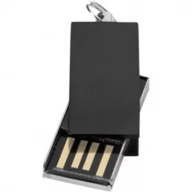 Mini Rotate fém pendrive (raktári) (4GB / 26x8mm, fekete)