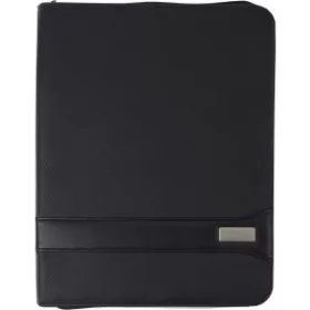 A4-es cipzáras műbőr mappa jegyzettömbbel