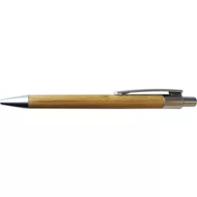 Bambusz golyóstoll (14.1cm, ezüst)