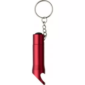 Üvegnyitó / kulcstartó / lámpa (7cm, piros)