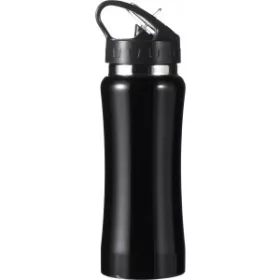Rozsdamentes acél kulacs, 600 ml (22.5cm x d7, fekete)