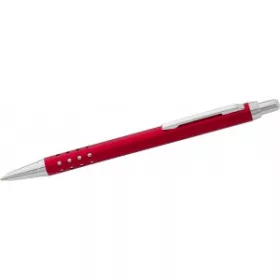 Alumínium golyóstoll kék tollbetéttel (13.3cm, piros)