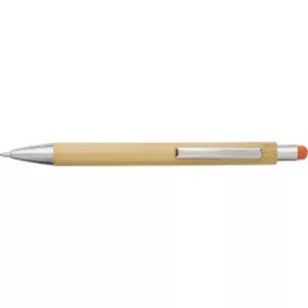 Bambusz és műanyag golyóstoll (14cm, narancs)