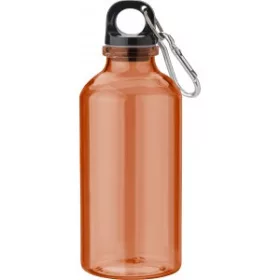 RPET palack karabinerrel, 400 ml (narancs)