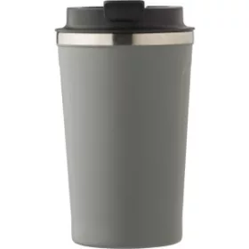 Duplafalú fedeles pohár, 380 ml (14.2cm, szürke)