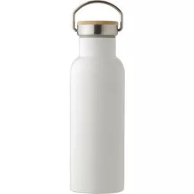 Duplafalú rozsdamentes acél palack, 500 ml (fehér)