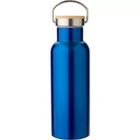 Duplafalú rozsdamentes acél palack, 500 ml (kék)