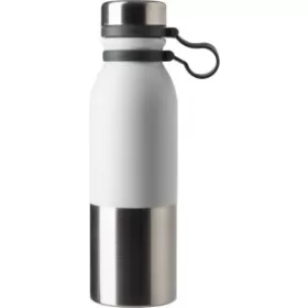 Duplafalú acélpalack, 600 ml (24.2cm, fehér)