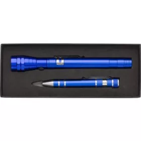 Lámpa és csavarhúzókészlet dobozban (46cm, kék)