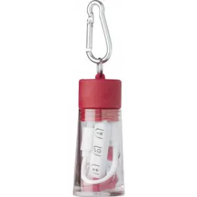 Bluetooth fülhallgató tartóval (piros)