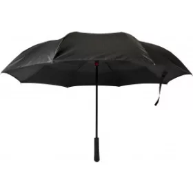 Fordított duplafalú esernyő (75cm, d:107 cm, fekete)