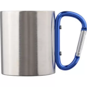   Duplafalú utazóbögre karabinerrel, 185 ml (7.9, d:6.8cm, kék)