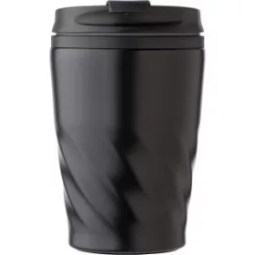 Acélpohár műanyag fedéllel, 325 ml (12.9cm, fekete)