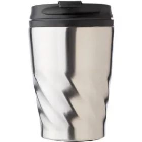 Acélpohár műanyag fedéllel, 325 ml (12.9cm, króm)