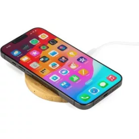   Vezeték nélküli bambusz gyorstöltő (1.1cm, d_9.2 cm, fa)