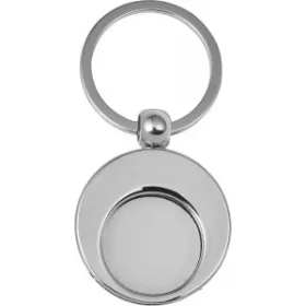   Kulcstartó bevásárlókocsi érmével (0.6cm d3.5cmx7cm, króm)