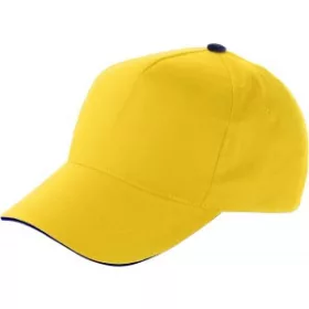 5 paneles baseballsapka (13cm, sárga)