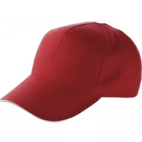 5 paneles baseballsapka (13cm, piros)