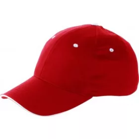 Hill 6 paneles tépőzáras baseballsapka (13cm, piros)