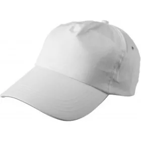 Twill baseballsapka (1cm, fehér)