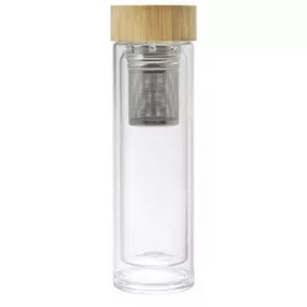 Duplafalú vizesüveg, 420 ml (23.5cm x d7, fa)