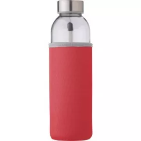 Üvegpalack neoprén tokban, 500 ml (21.5cm, piros)