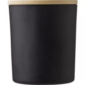 Üveg gyertyatartó (11cm, fekete)