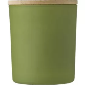 Üveg gyertyatartó (11cm, zöld)