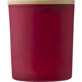 Üveg gyertyatartó (11cm, piros)