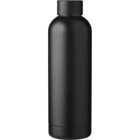 Újraacél duplafalú palack, 500 ml (23cm, fekete)