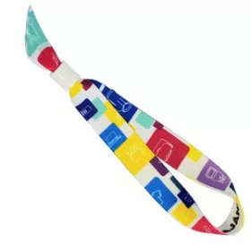 Fesztivál karszalag fehér hengerzárral (fehér)