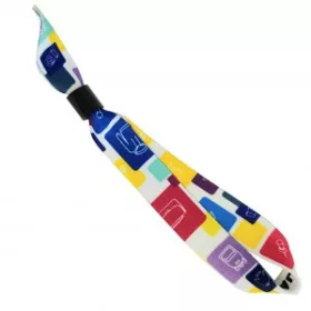 Fesztivál karszalag fekete hengerzárral (fekete)