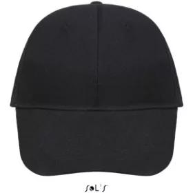 Sols Buffalo 6 paneles baseballsapka (U, fekete)