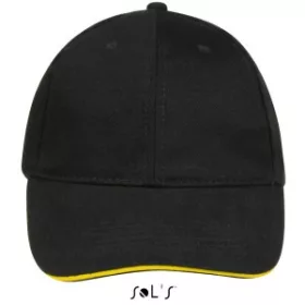Sols Buffalo 6 paneles baseballsapka (U, fekete)