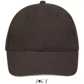 Sols Buffalo 6 paneles baseballsapka (U, sötétbarna)