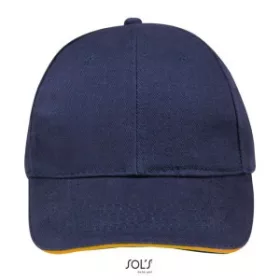 Sols Buffalo 6 paneles baseballsapka (U, sötétkék)