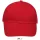Sols Buffalo 6 paneles baseballsapka (U, piros)