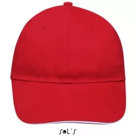 Sols Buffalo 6 paneles baseballsapka (U, piros)