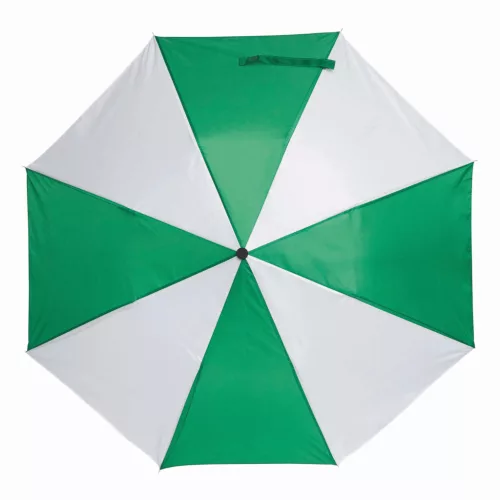 REGULAR - összecsukható mechanikus esernyő (fehér, zöld)