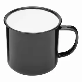 RETRO CUP - zománcozott bögre (fehér, fekete)