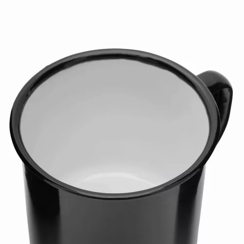 RETRO CUP - zománcozott bögre (fehér, fekete)