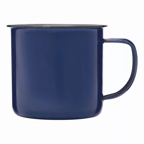 RETRO CUP - zománcozott bögre (fehér, kék)