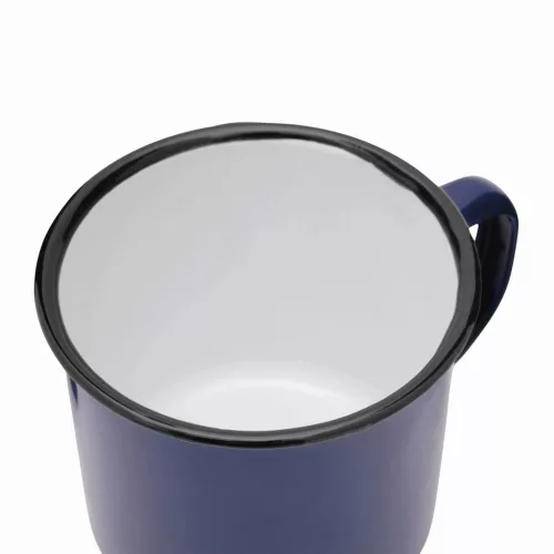 RETRO CUP - zománcozott bögre (fehér, kék)