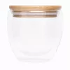 BAMBOO ART S - duplafalú üvegpohár, kapacitása kb. 250 ml