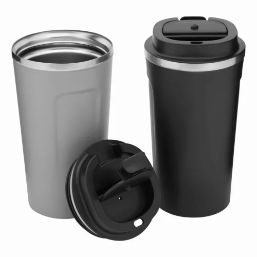 COFFEE TIME - hőszigetelt termobögre (fekete)