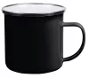 VINTAGE CUP - zománcozott bögre (fekete)